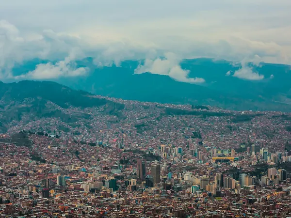 La Paz, the world's highest capital, from above