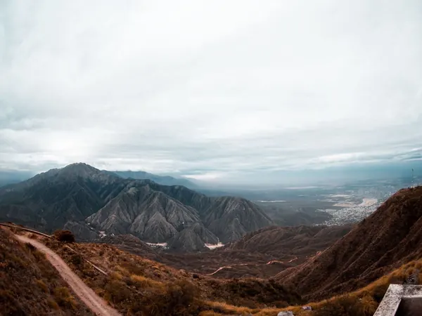 Mountain road above the valleys of La Rioja