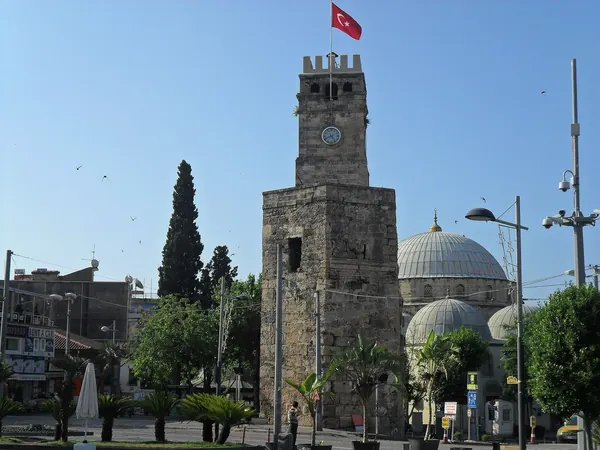 Antalya, Clock Tower at Kalekapısı (old town gate)