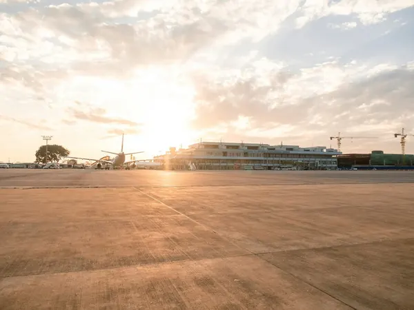 Entebbe International Airport at sunset